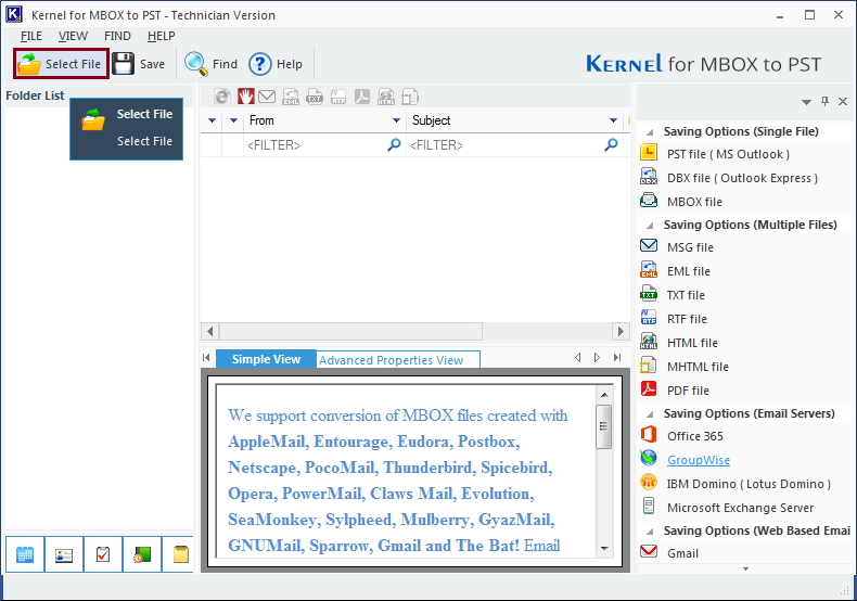 convert mbox to outlook 2010 free