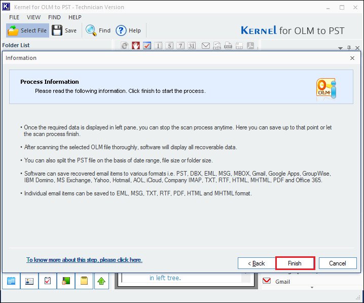 Process information page