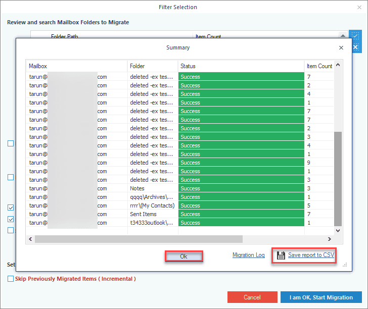 Save report to CSV