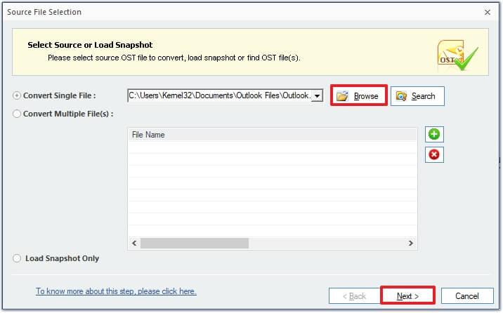 open the Kernel OST to PSt tool