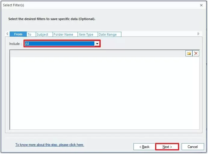 apply the required filters