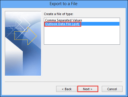 Outlook Data File