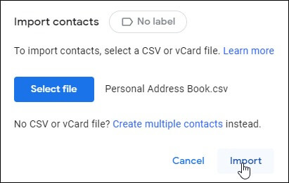 Click on Import and your thunderbird to Gmail is successful