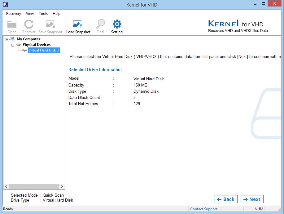 Select VHD file