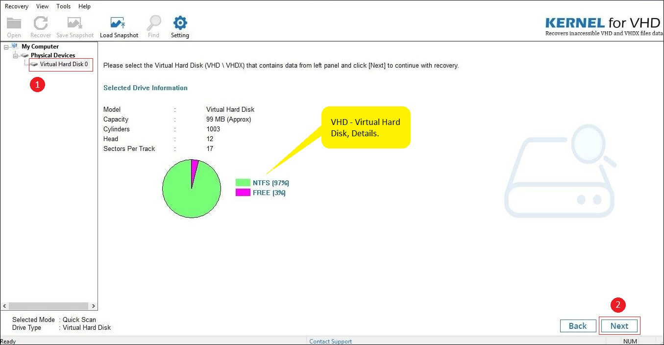 Select VHD file