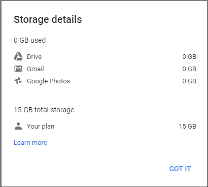 Drive storage page