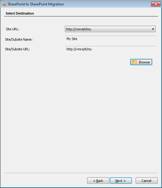 subsite URL