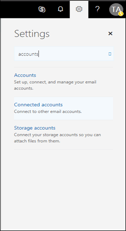 Select the Connected accounts option