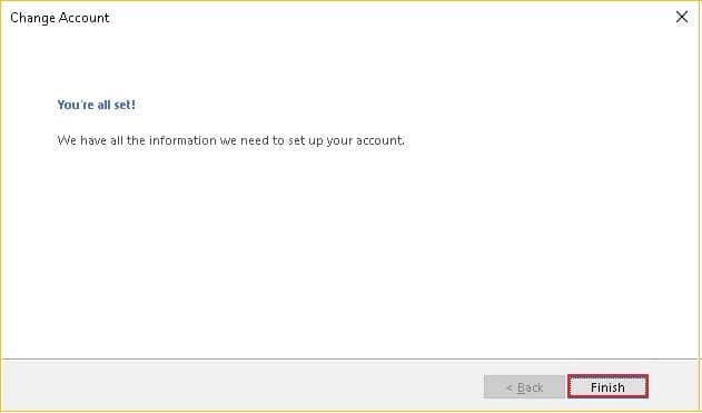 your account configured ready