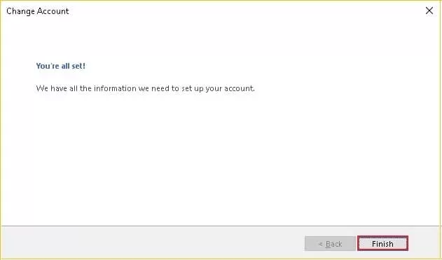 your account configured ready