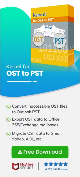 Kernel for OST to PST Converter