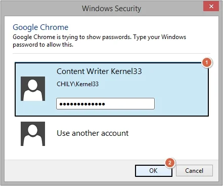 Provide credentials of your system 