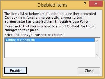 click Enable and then click