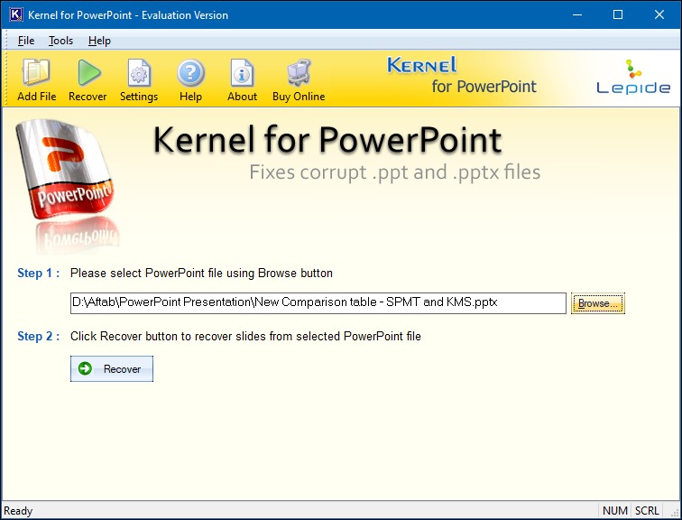 Select PowerPoint File