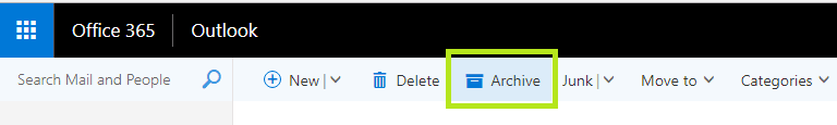 Log in to Outlook using an Office 365 account and then click on folder which you want to Archive