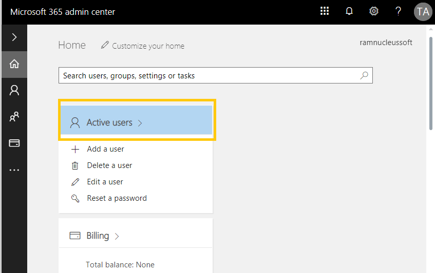 Select Active users