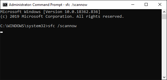 type sfc/scannow