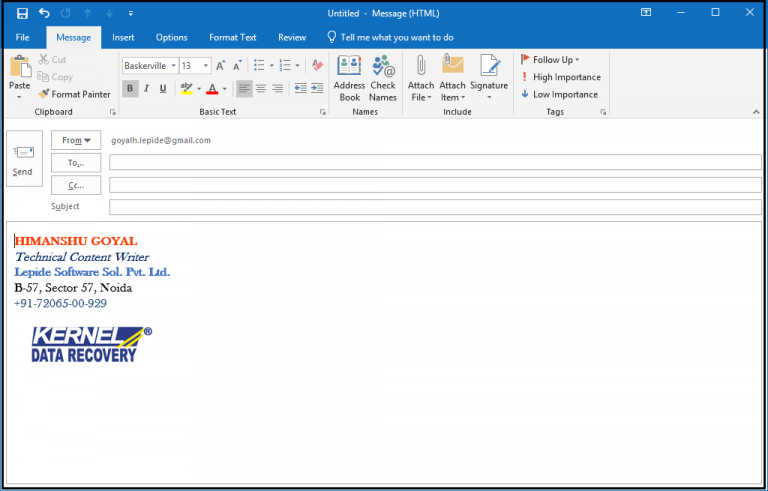 How To Make An Outlook Signature Template
