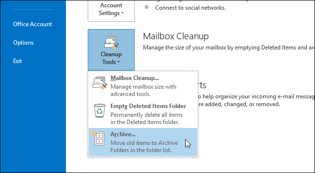 Choose Cleanup Tools