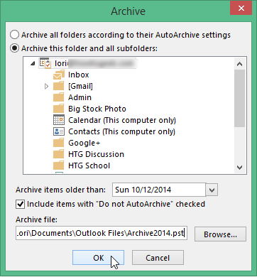 Select the location to save file