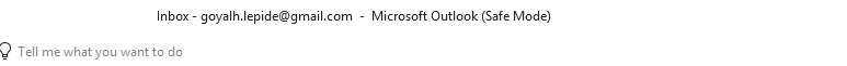 Check if Outlook is running in Safe Mode