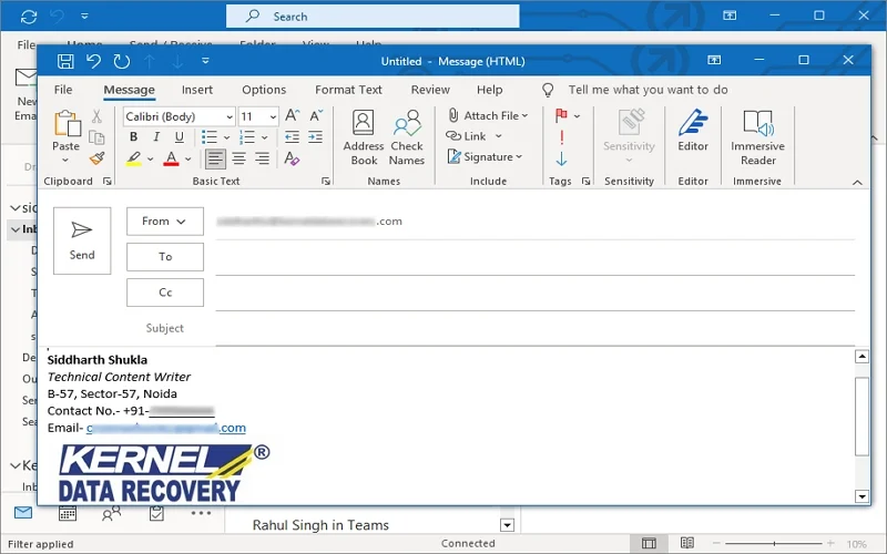 Signatures have been added to email