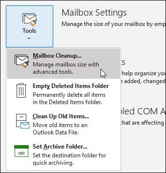 Running the Mailbox Cleanup tool