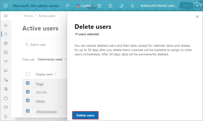 confirm details and tap on delete
