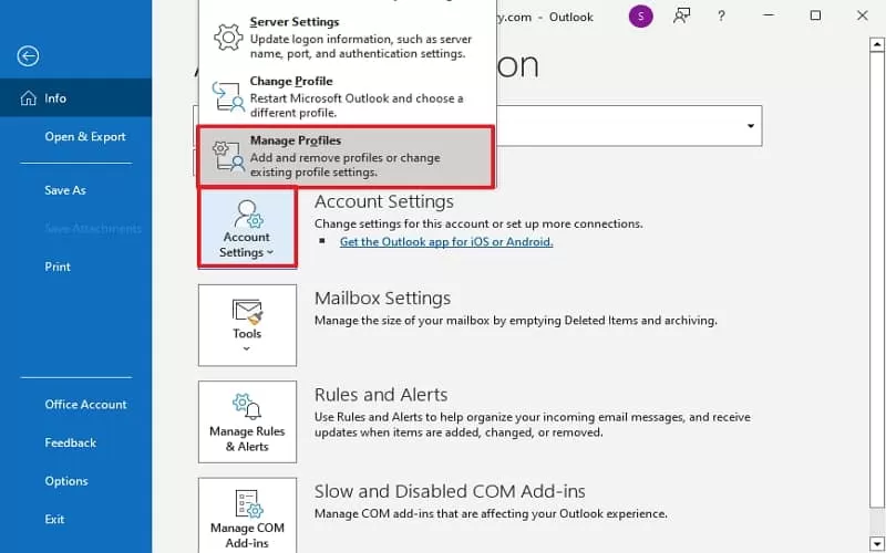 manage profiles
