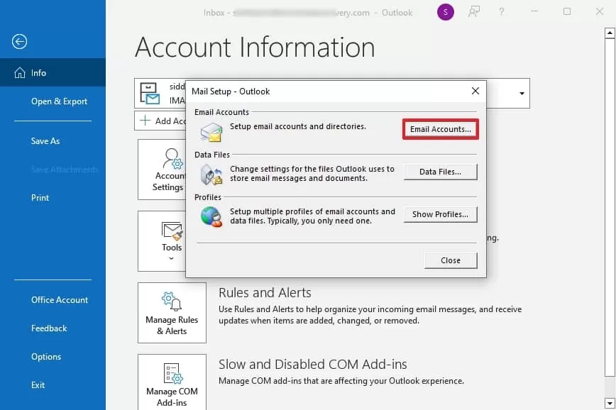 email accounts
