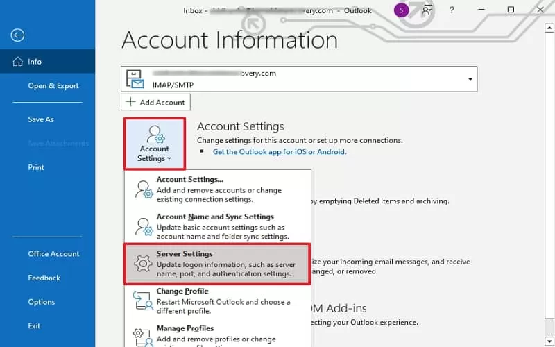 server settings
