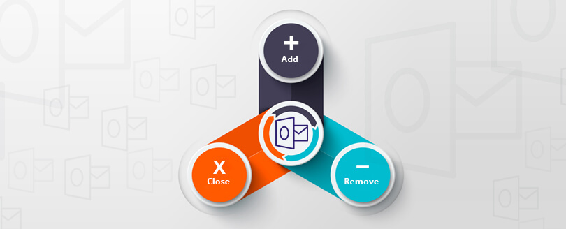 How to add, close and remove data file in Outlook?