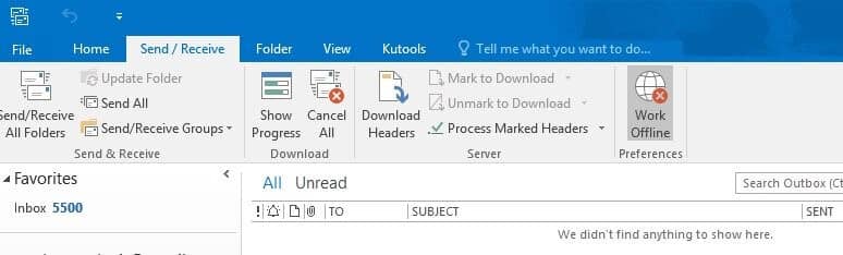 outlook 2016 emails getting stuck in outbox