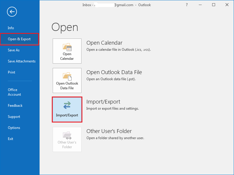 Open MS Outlook