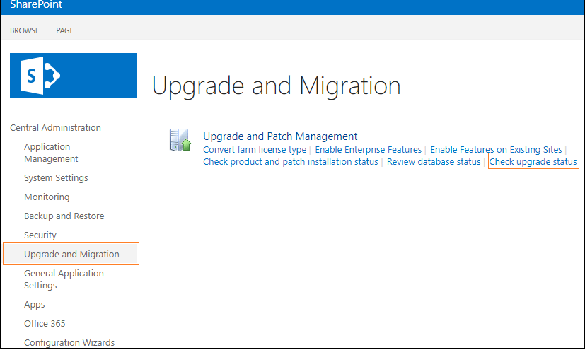 Upgrade Status