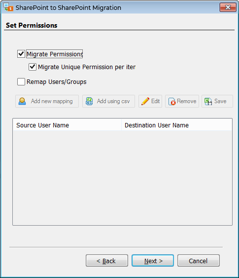 check the Migrate Permissions option