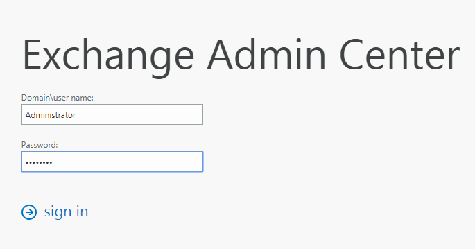 Exchange Administrator Center