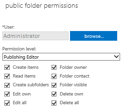 open Public Folder Permissions wizard.