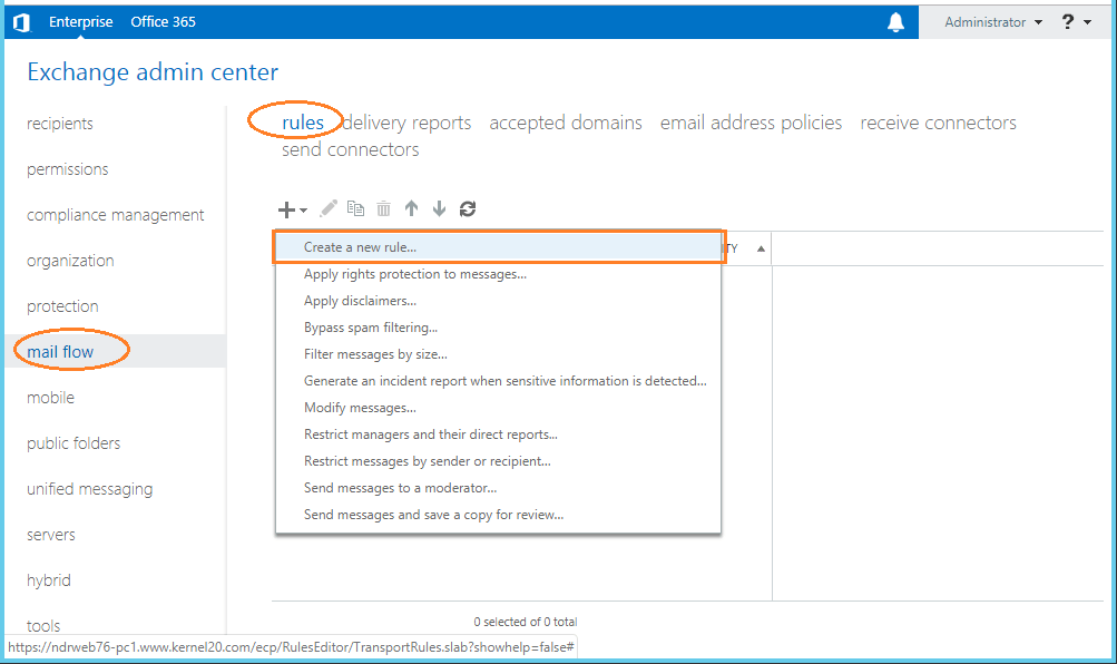 set a rule for large attachments