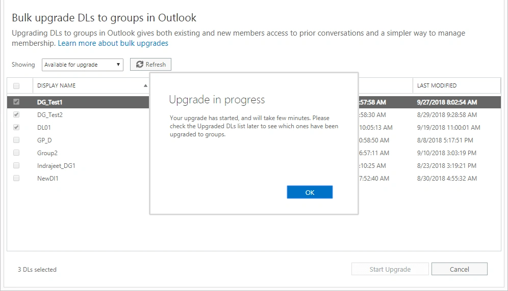 upgrade process starts