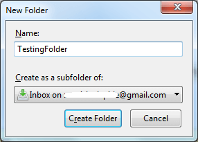 Create new folder in Thunderbird