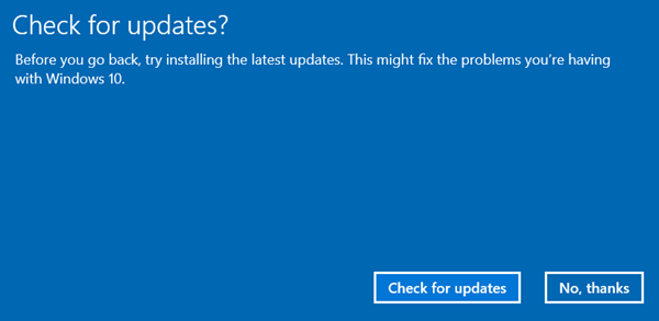 Uninstall Windows 10 October Update