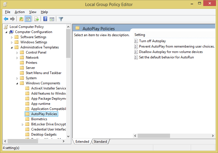 Local Group Policy Editor