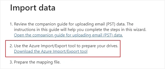 download azure import export tool