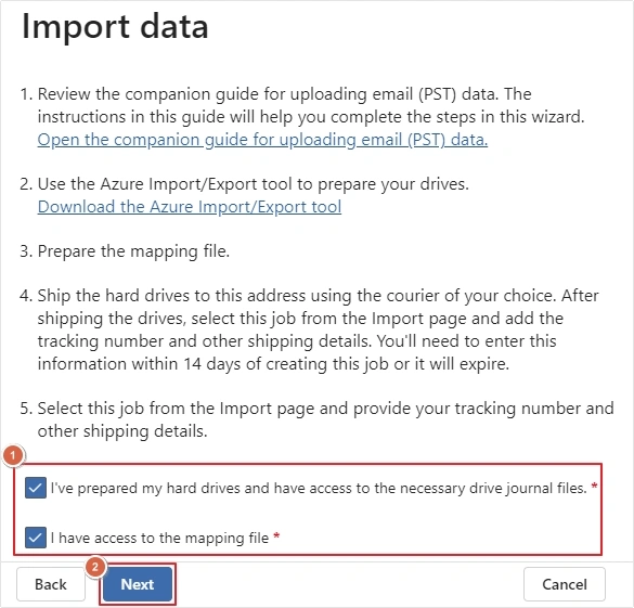tick the checkbox and click next