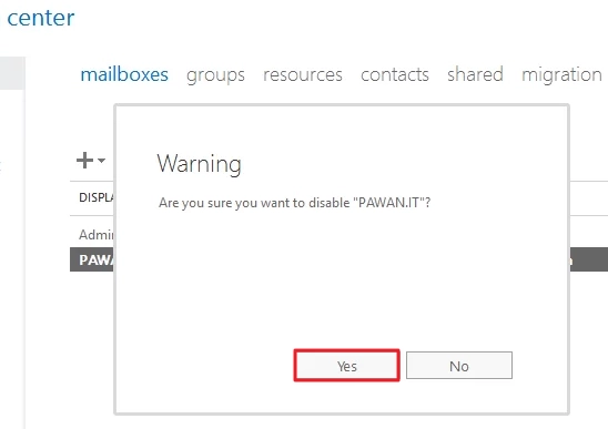 warning message appear