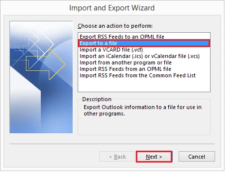 Export to a File