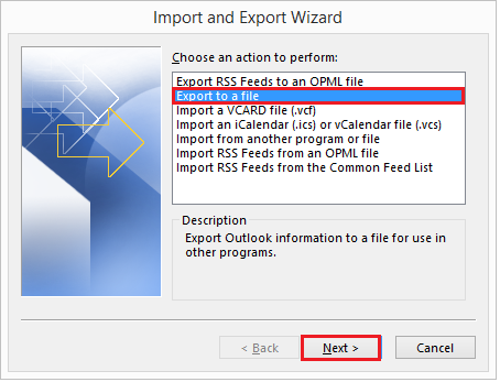 Export to a File