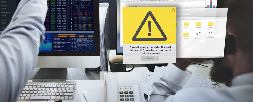 How to fix ‘cannot open your default email folders’ error?