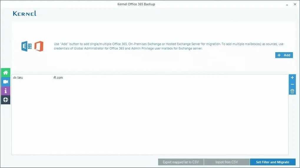 Click Set Filter and Migrate